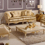 Royal Luxury Classic Style Golden Sofa Set